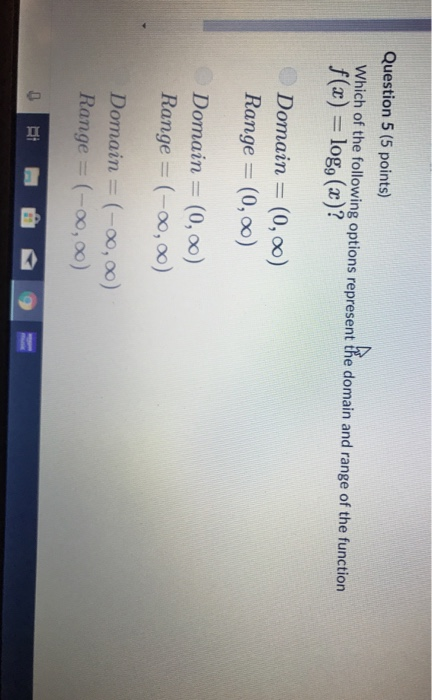 Solved Question 5 (5 points) Which of the following options | Chegg.com