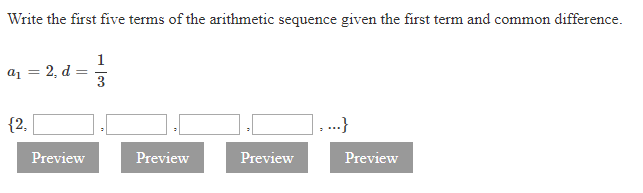 Solved Find the common difference for the arithmetic | Chegg.com