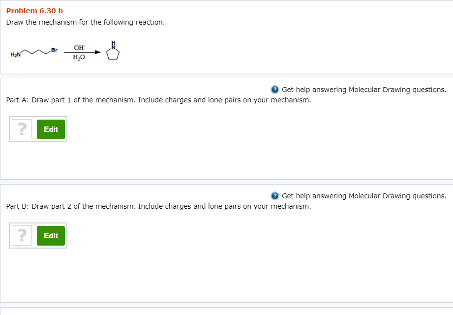 Solved Problem 6.30b Draw the mechanism for the following | Chegg.com