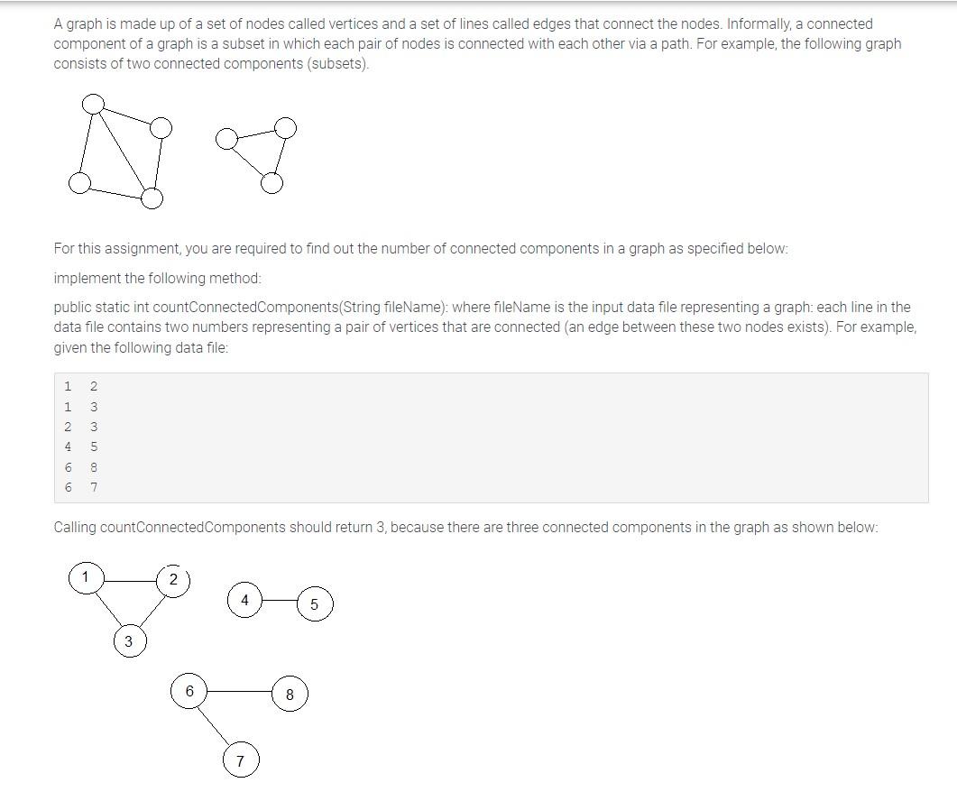 Solved A graph is made up of a set of nodes called vertices | Chegg.com