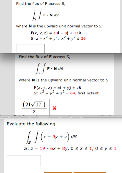 Solved Find The Flux Of F Across S F N Ds Where N Is The Chegg Com