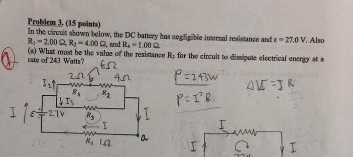 Solved Problem 3. (15 points) In the circuit shown below, | Chegg.com