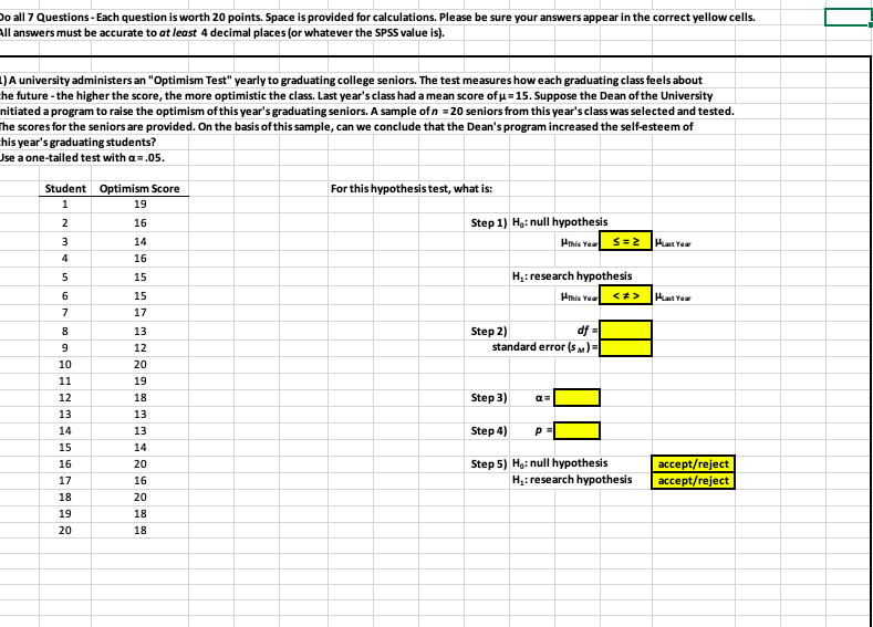Solved Do all 7 Questions - Each question is worth 20 | Chegg.com