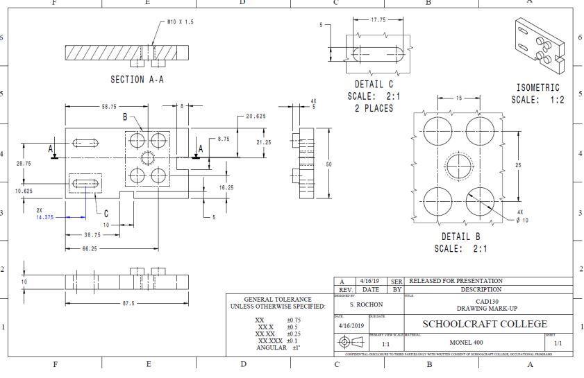 Solved THIS DRAWING IS IN MILLIMETERS (mm). ADD TEXT TO | Chegg.com