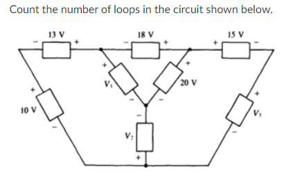 Solved Count the number of loops in the circuit shown below. | Chegg.com
