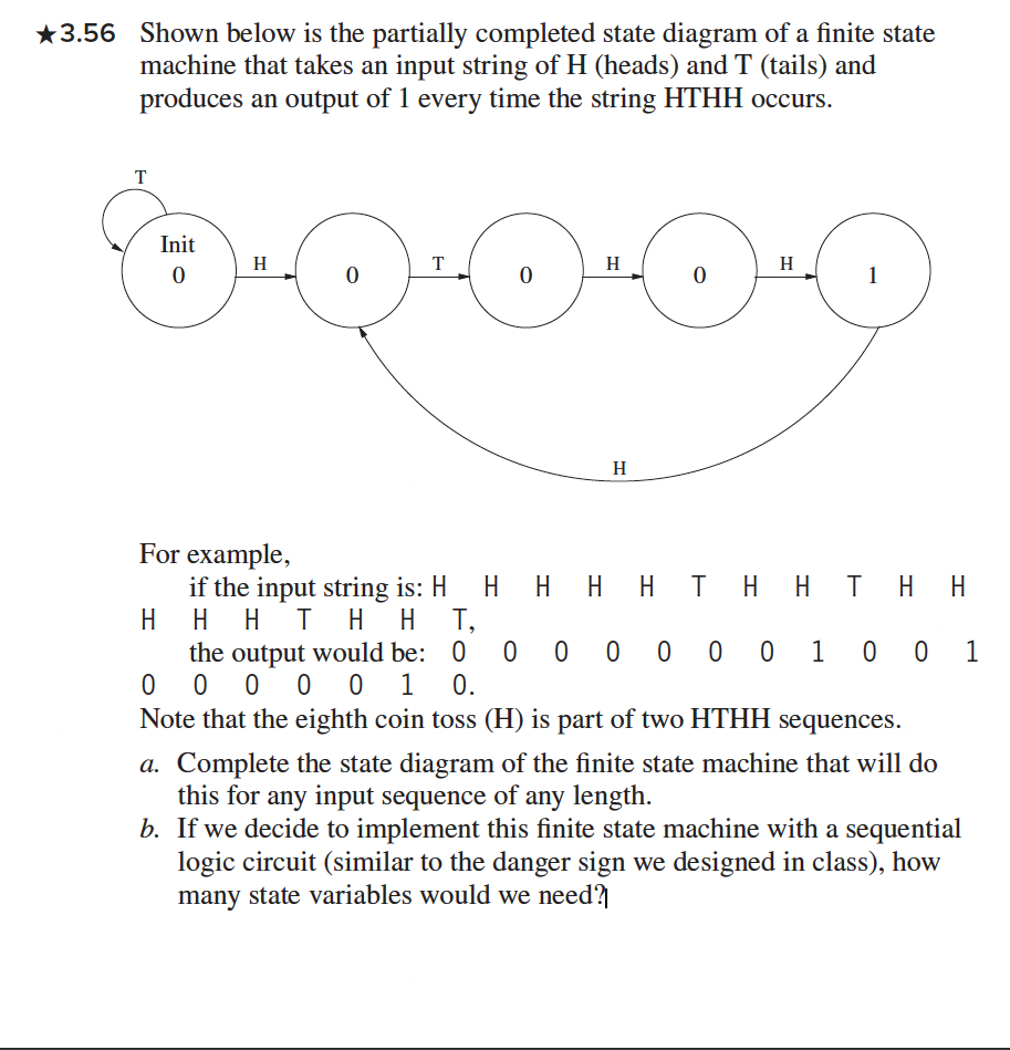 Solved *3.56 Shown below is the partially completed state | Chegg.com