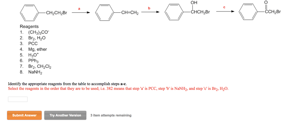 Solved ?? CH2CH2Br CH-CH2 HCH2Br CH2Br Reagents 1. (CH3)3Co | Chegg.com