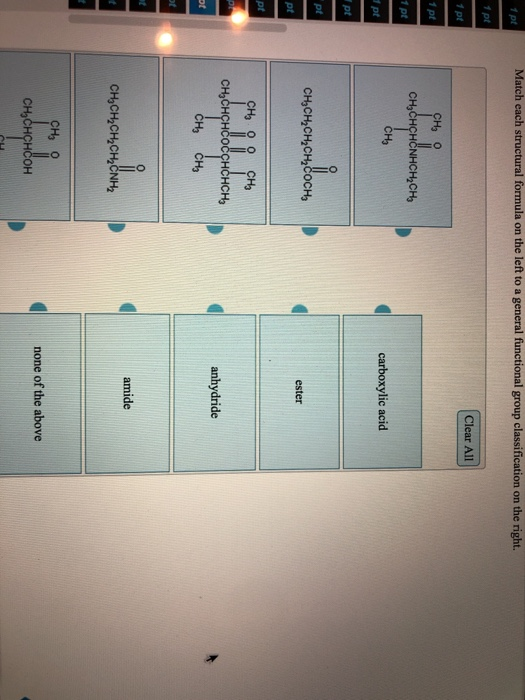 Solved Match each structural formula on the left to a | Chegg.com