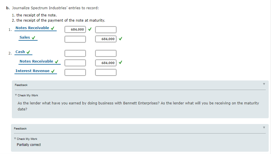 Solved Entries for notes payable Enterprises issues
