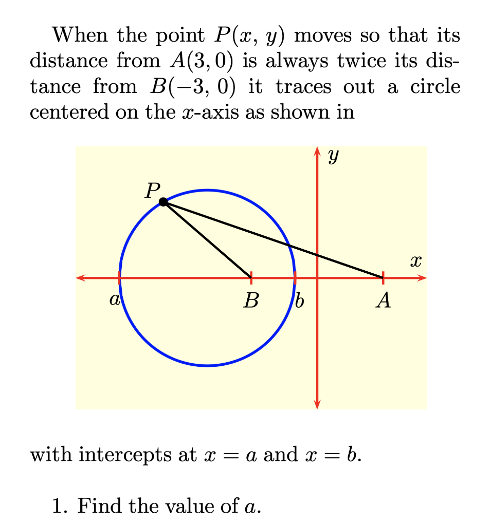 Solved When the point P(x,y) moves so that its distance from | Chegg.com