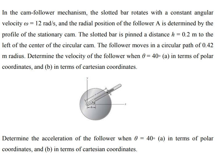 Solved In the camfollower mechanism, the slotted bar