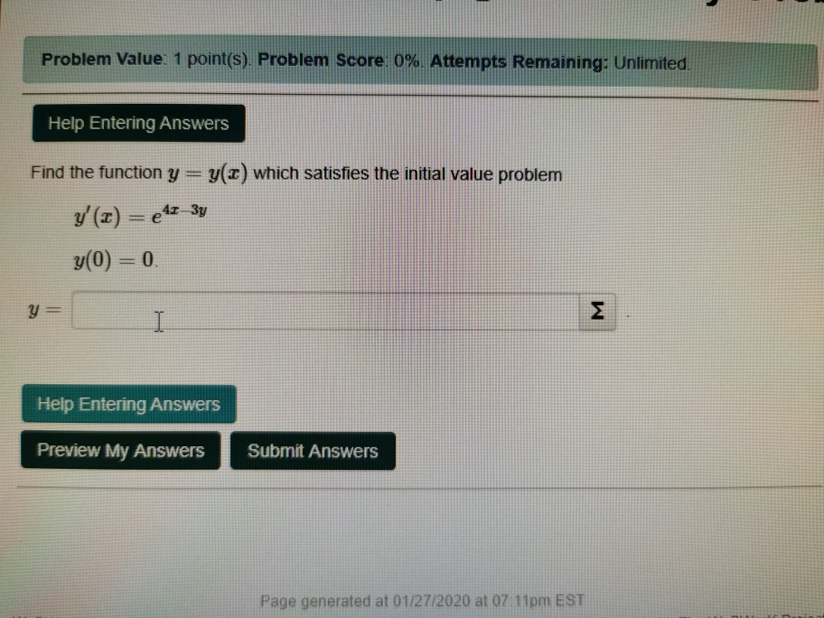 Solved Problem Value 1 point(s). Problem Score: 0%. Attempts | Chegg.com
