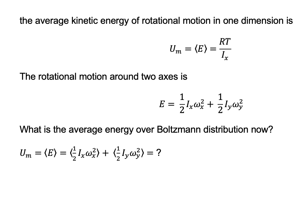 Solved the average kinetic energy of rotational motion in | Chegg.com