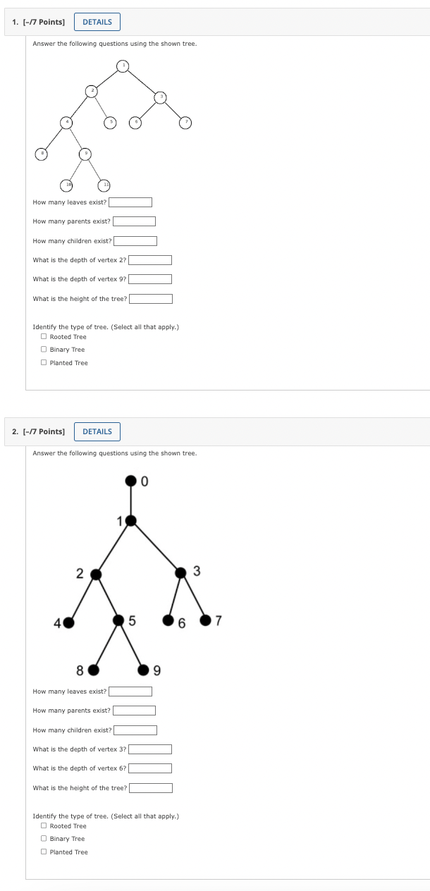 Solved Answer The Following Questions Using The Shown Tree. | Chegg.com