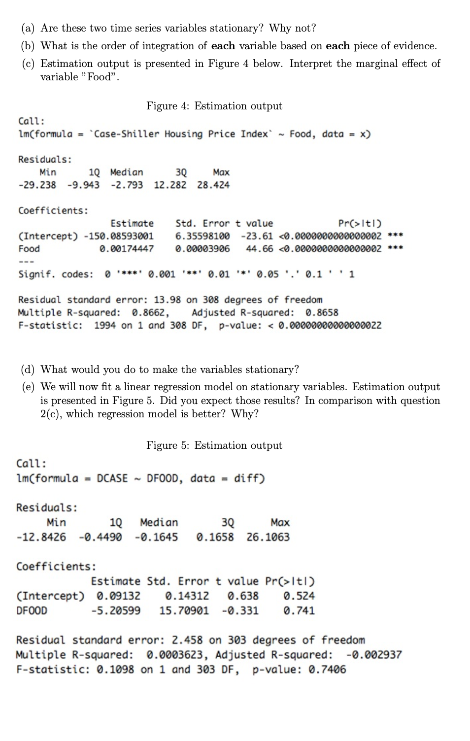 the(a) Are these two time series variables