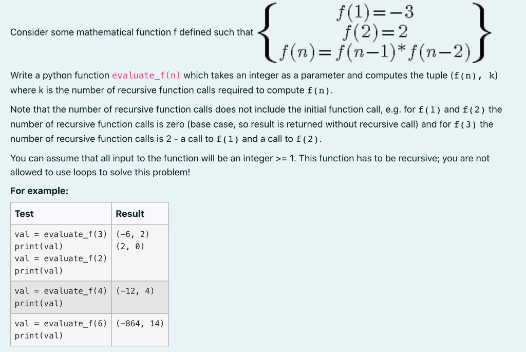 Solved Consider some mathematical function f defined such | Chegg.com