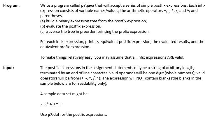 Solved JAVA convert postfix into prefix by using reference | Chegg.com
