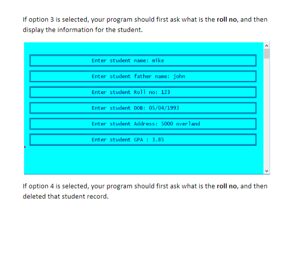 Solved Student records and Management system | Chegg.com
