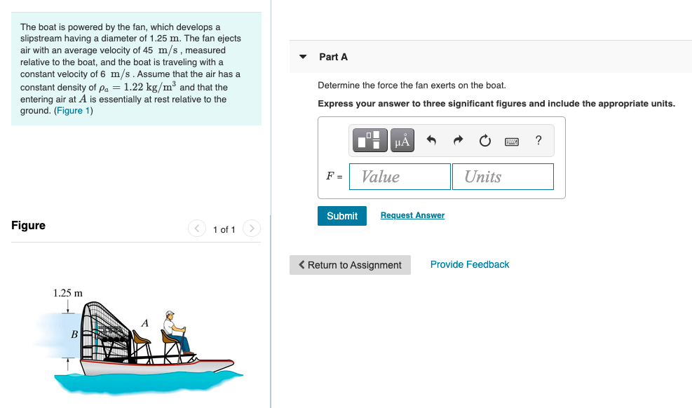 Solved Part A The boat powered by the fan, which develops a