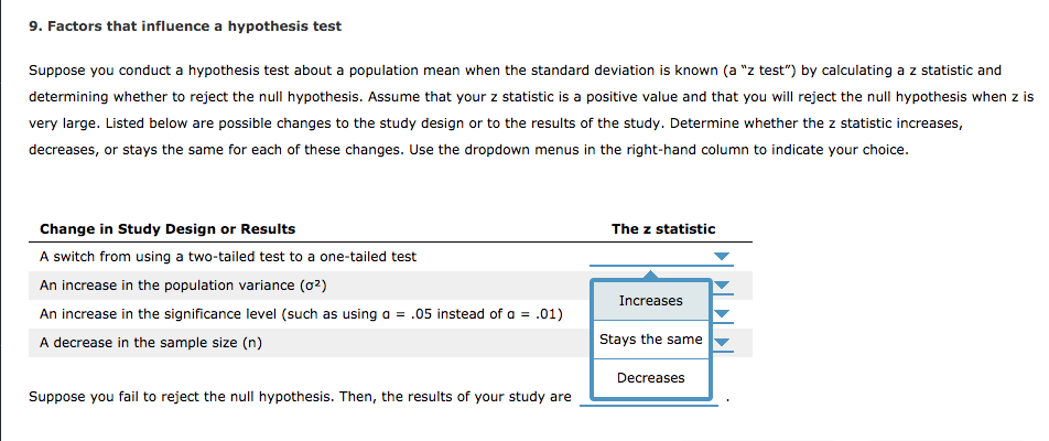 solved-9-factors-that-influence-a-hypothesis-test-suppose-chegg