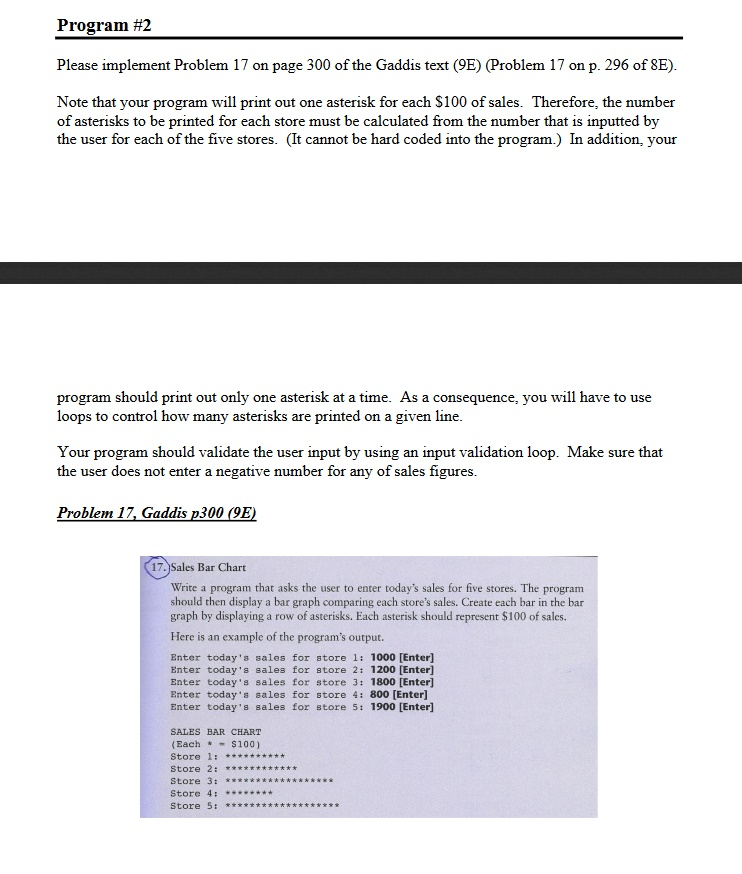 Program #2 Please implement Problem 17 on page 300 of | Chegg.com