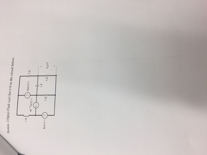 Solved Find v_o(t) for t > 0 in the circuit below. | Chegg.com