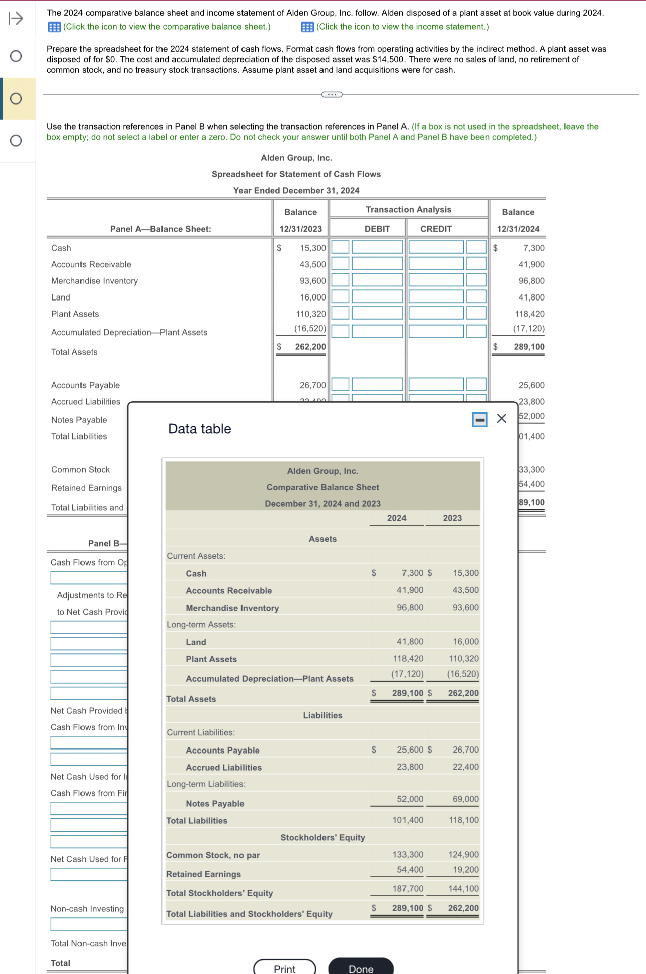 The 2024 Comparative Balance Sheet And Income Chegg Com   PhphWitmM