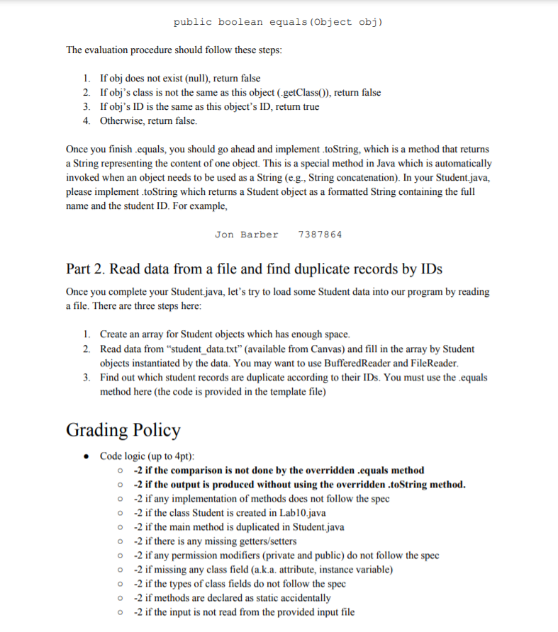 objects in Class Methods and Attributes Special | Chegg.com