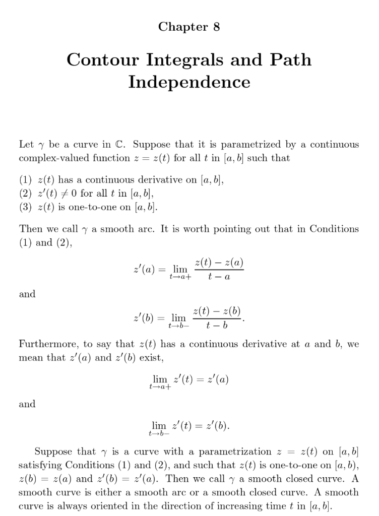 Solved Chapter 8 Contour Integrals and Path Independence Let
