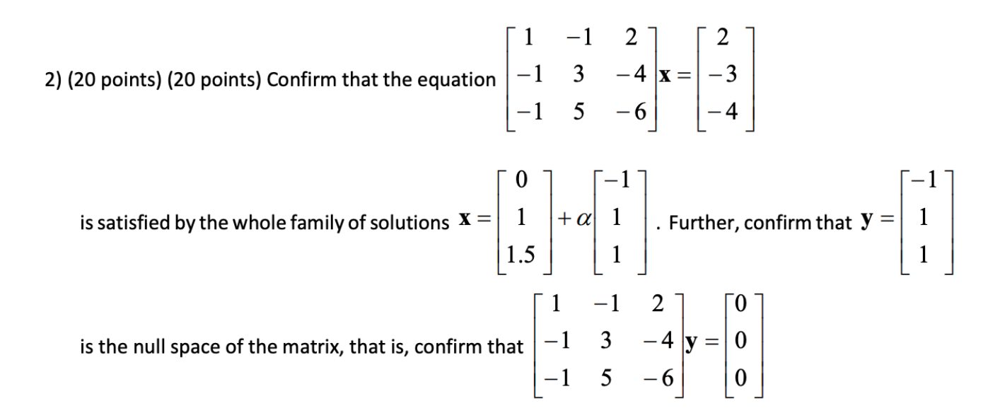 Solved 2) (20 points) (20 points) Confirm that the equation | Chegg.com