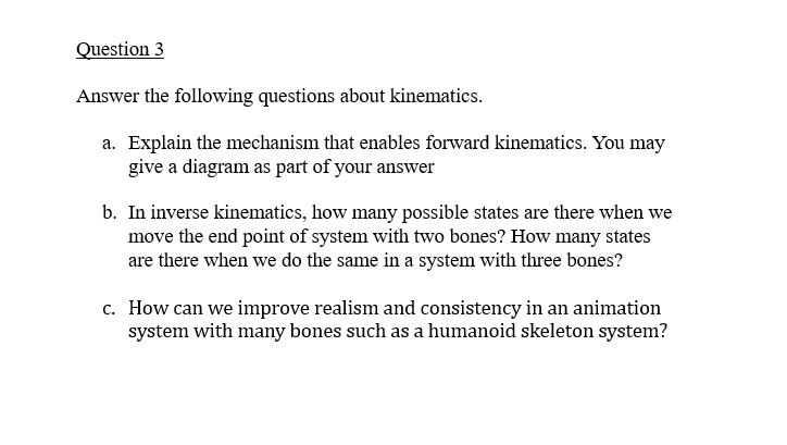 Solved Question 3 Answer the following questions about | Chegg.com