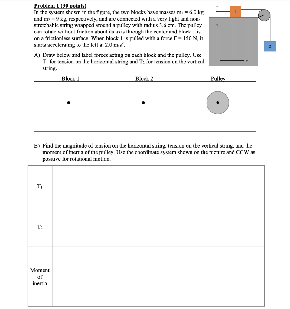 Solved In the system shown in the figure, the two blocks | Chegg.com