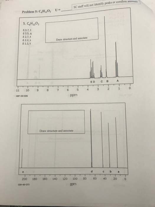 Solved Draw Structure And Annotate NMR Spectrum For C6H12O2. | Chegg.com