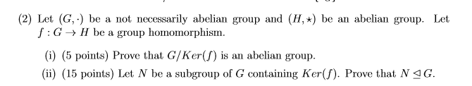 Solved Let G Be A Not Necessarily Abelian Group And Chegg Solved Let G Be A Not Necessarily Abelian Group And Chegg