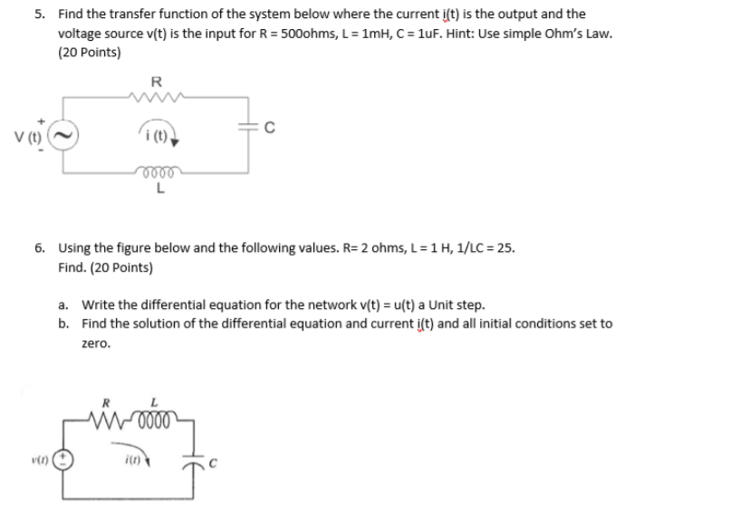 Solved 5. Find the transfer function of the system below | Chegg.com