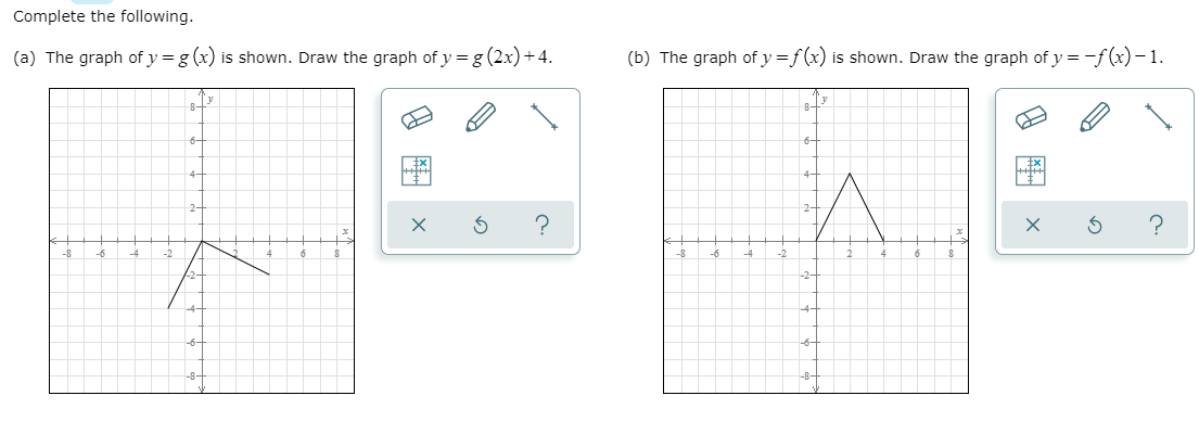 Solved Complete The Following A The Graph Of Y G X Is Chegg Com