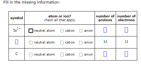 Solved Fill in the missing information: | Chegg.com