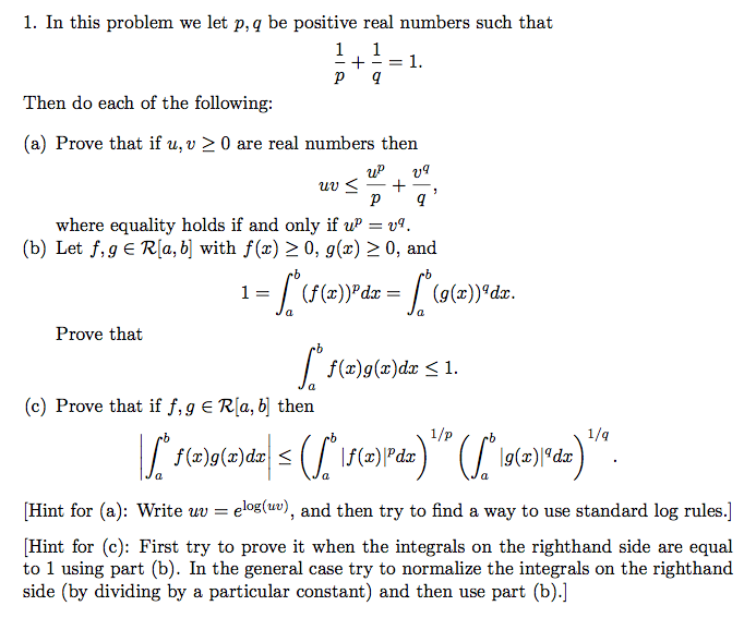 Solved useful hint for 1a: use any log and exponential rules | Chegg.com