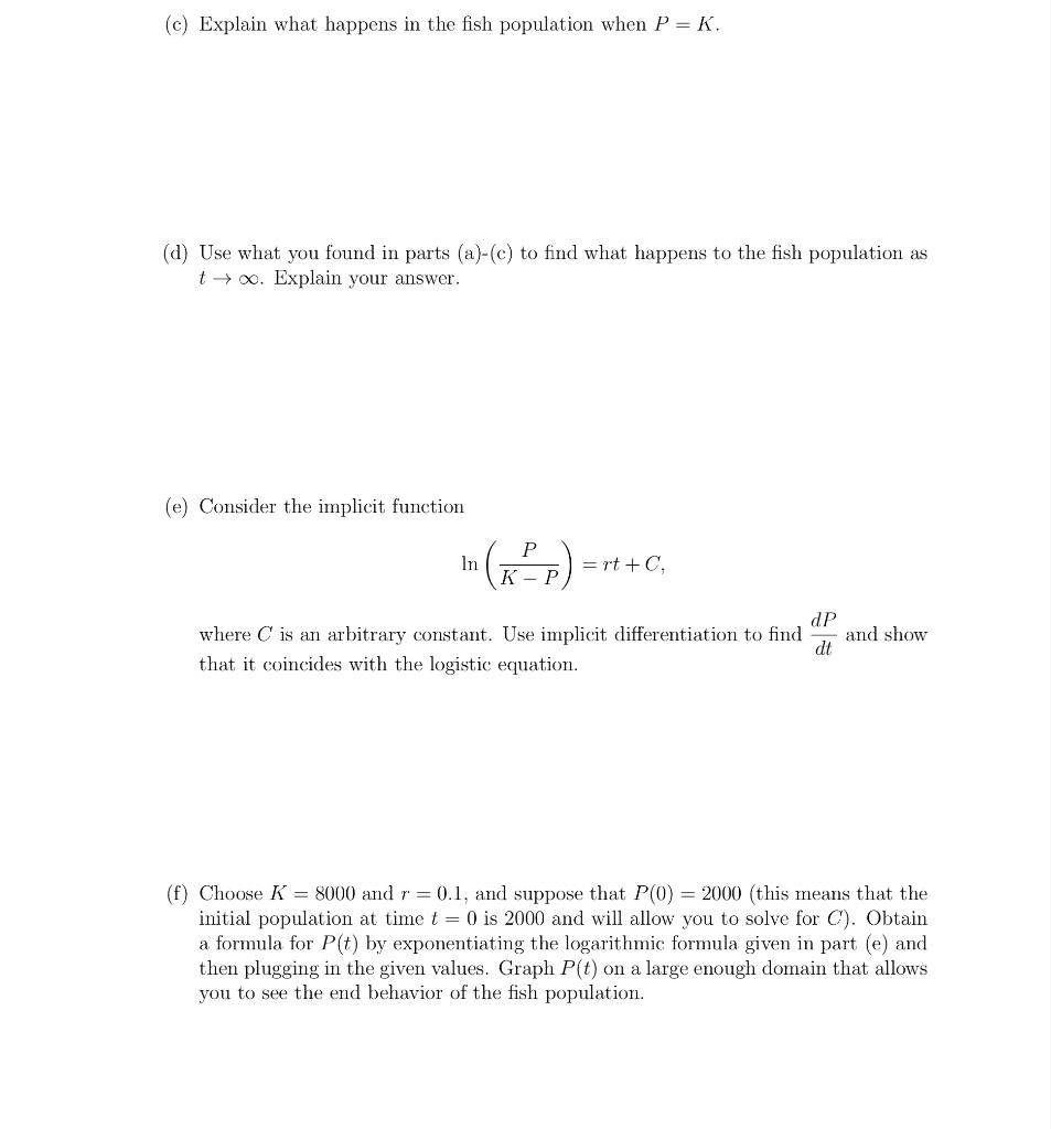 Solved rp2 2. Population Model In a fish farm, a population | Chegg.com