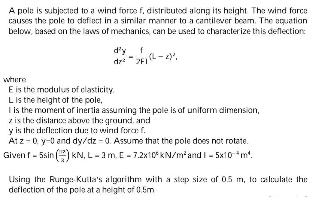 Solved \ Use Runge Kutta 4th Order To Solve The Second | Chegg.com