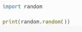 Solved import randomprint (random. ﻿random( )) | Chegg.com