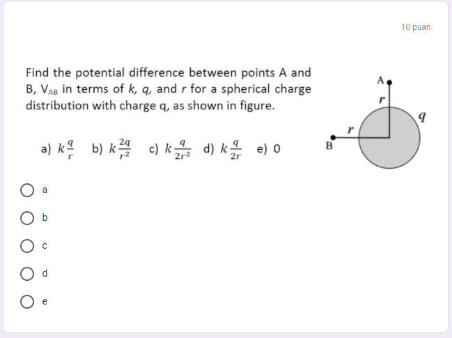 Solved 10 puan Find the potential difference between points | Chegg.com