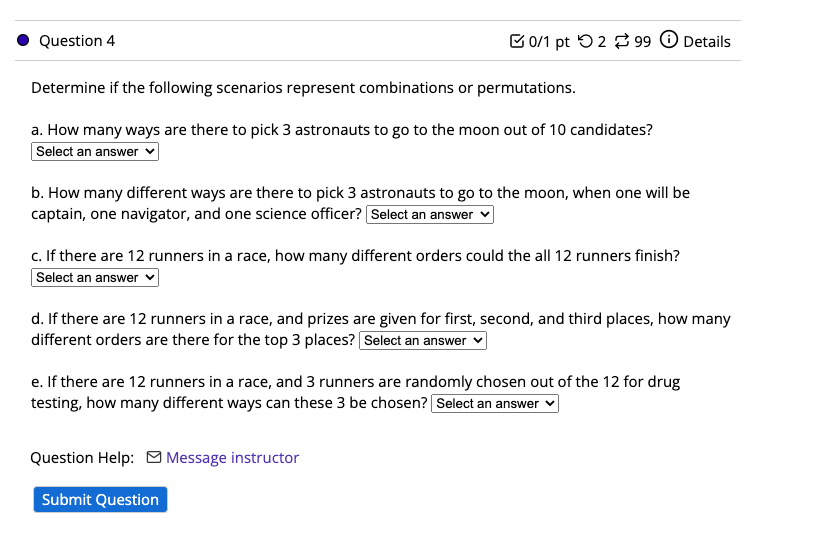 Solved Determine If The Following Scenarios Represent | Chegg.com