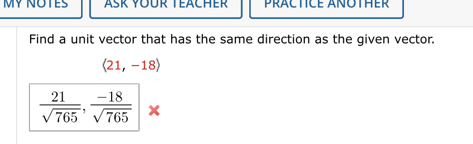 Solved Find a unit vector that has the same direction as the | Chegg.com