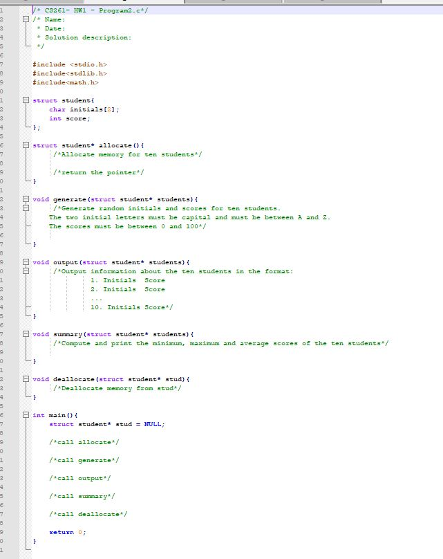 Solved Program 2 In Program2.c, write the following | Chegg.com