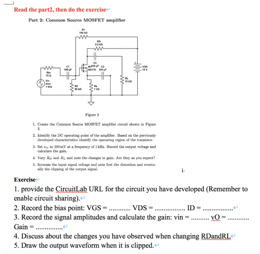 Solved Theory The BS170 is a nchannel enhancement MOSFET.
