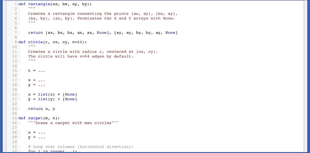Solved Your Task Complete the program below to draw a red | Chegg.com