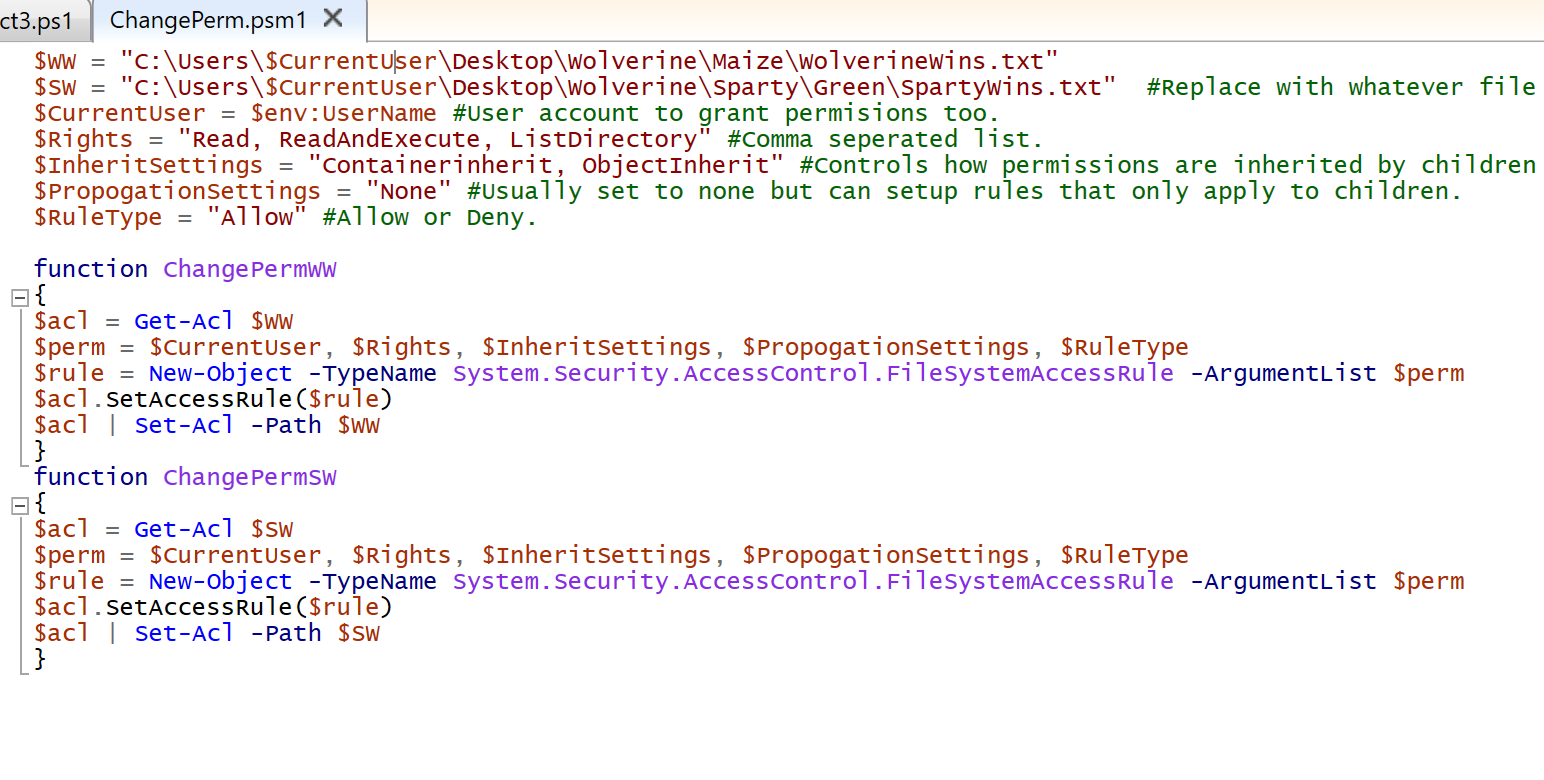 Programming project in powershell Setup To get this
