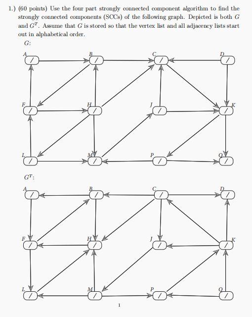 Solved 1.) (60 points) Use the four part strongly connected | Chegg.com
