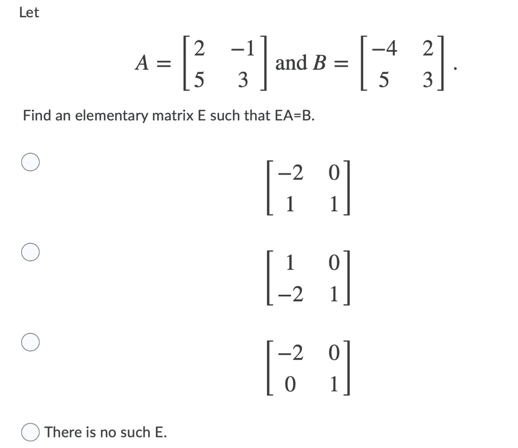 Solved Let 2 -1 -4 2 4 = 15 | Und 8 =[ ] = B 3 5 3 Find An | Chegg.com